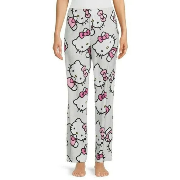 Hello Kitty Lounge Pajama Pants With Pockets Gray Large - Picture 1 of 6
